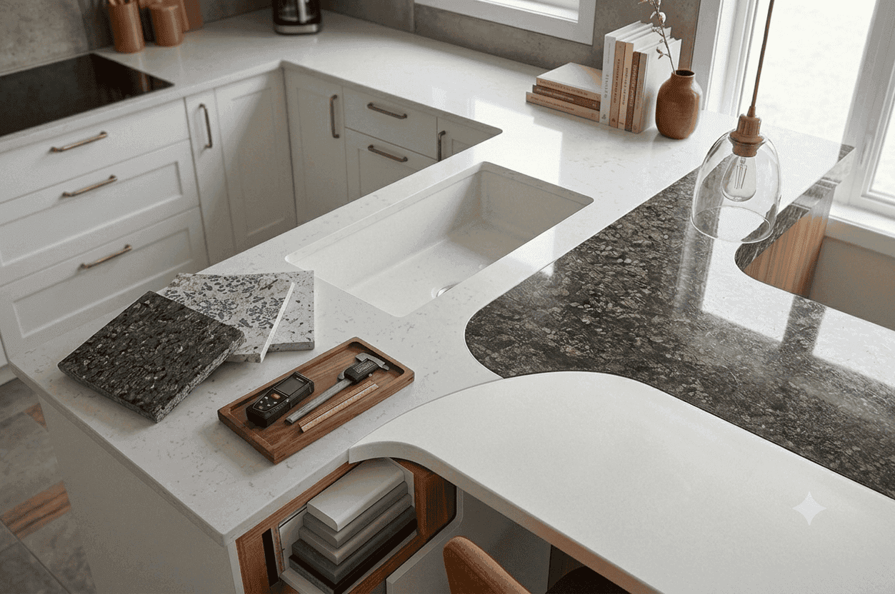 Comptoirs Quartz & Granite - Rénovation Cuisine Montréal